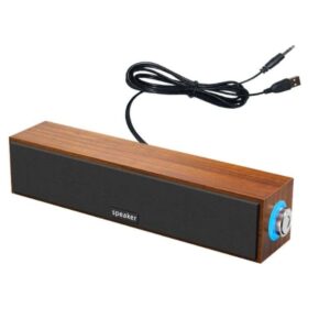 Portable wooden soundbar speaker