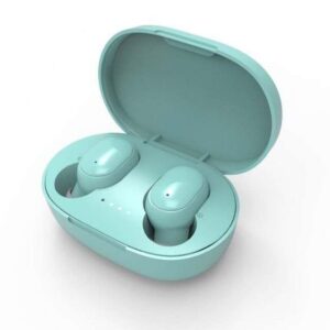 Mint color earbuds